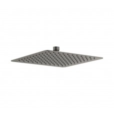 Квадратна душова лійка 25 см із нержавіючої сталі GENEBRE KLOE Brushed Metal Графит R6513052